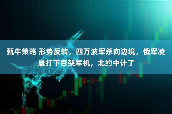 甄牛策略 形势反转，四万波军杀向边境，俄军凌晨打下百架军机，北约中计了